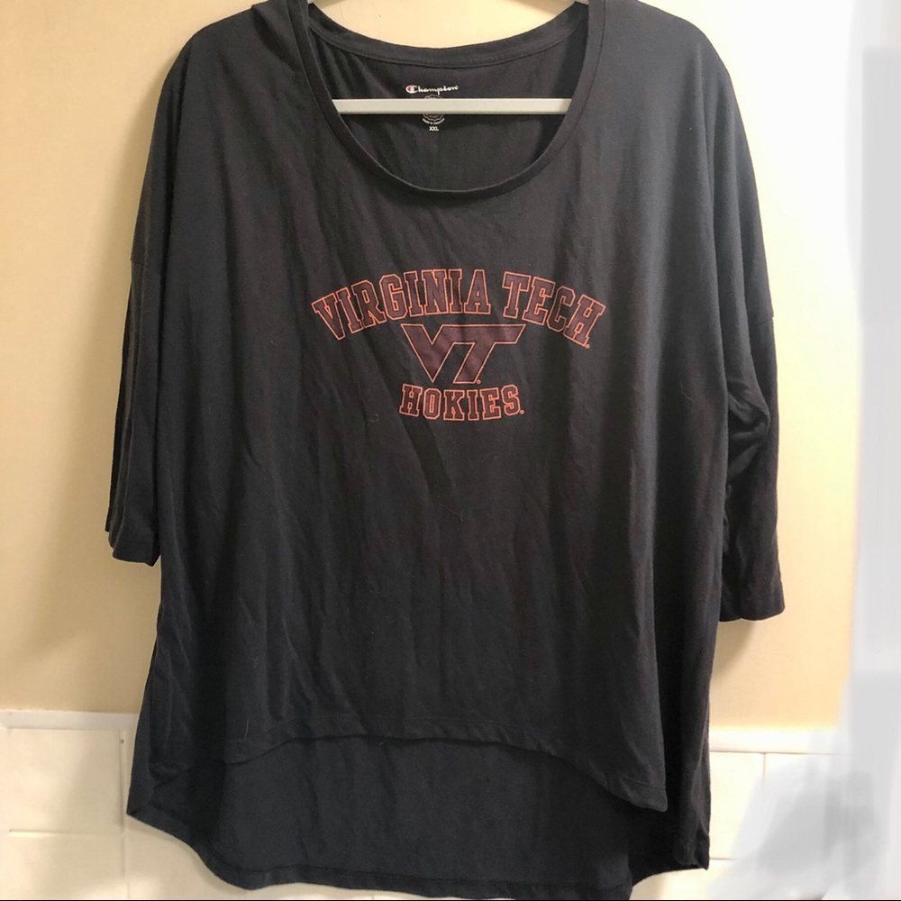 XXL Virginia Tech Hokies Champion Tee 3/4 sleeve